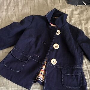 Boden Navy Blazer with White Buttons